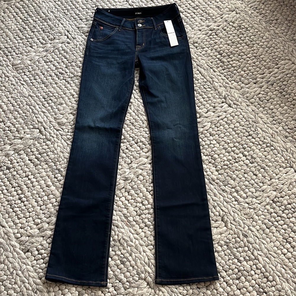 NWT Hudson “Beth Baby Boot” dark denim mid rise jeans - Picture 5 of 13